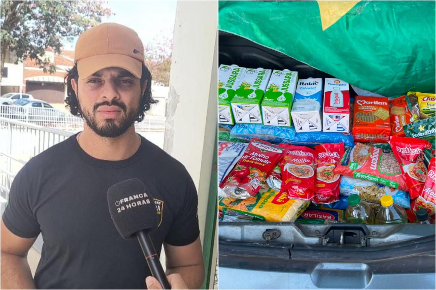 Ação social em Franca arrecada alimentos para vítimas do temporal em Ribeirão Preto