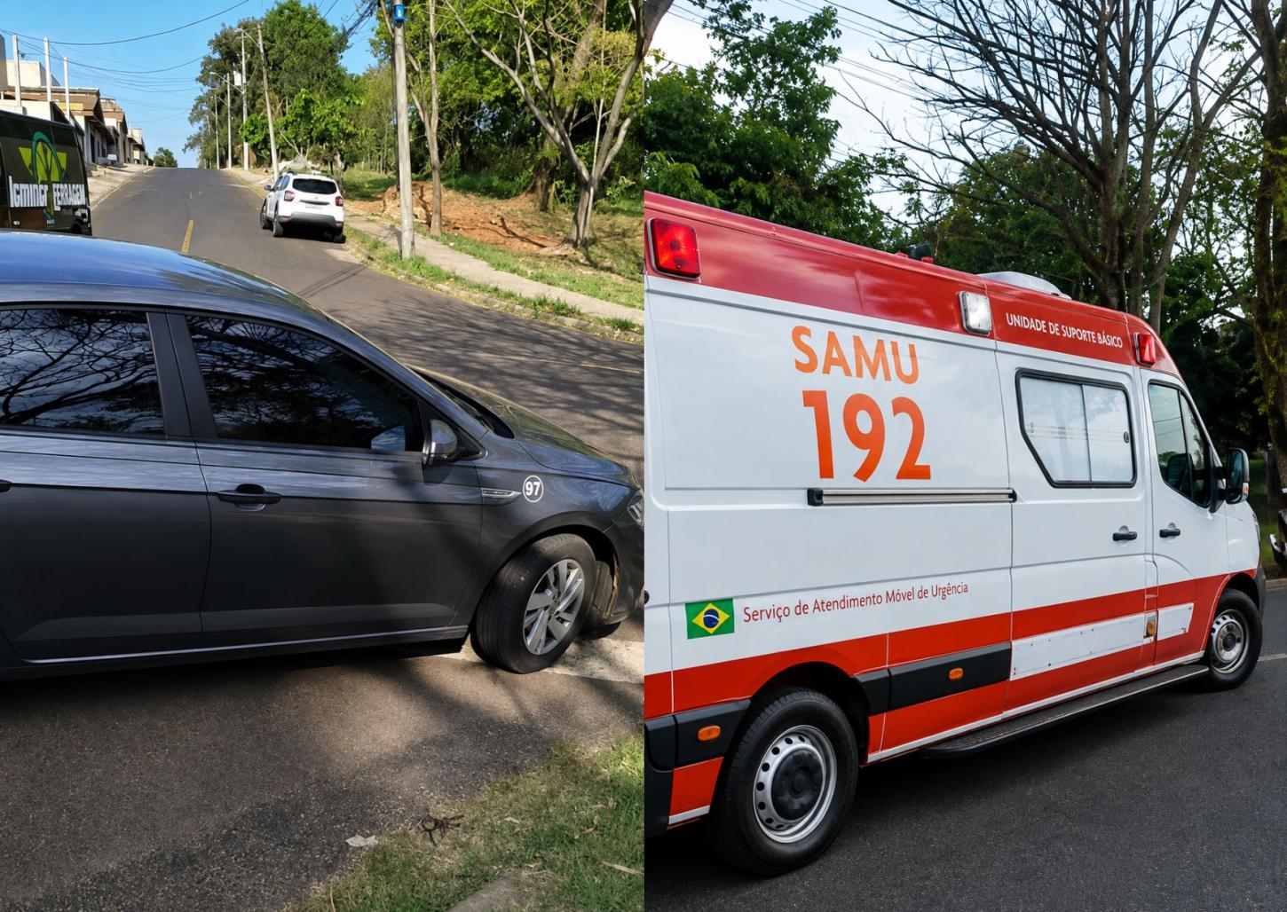 Ciclista fica ferido em acidente no Jardim Esmeralda 