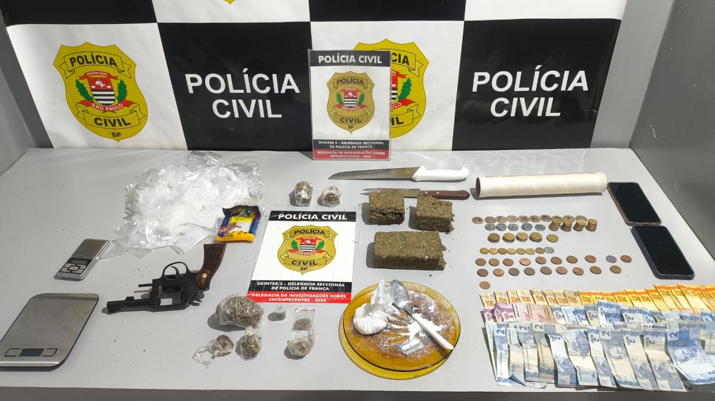 Dise desarticula dois pontos de tráfico e prende três pessoas em Franca