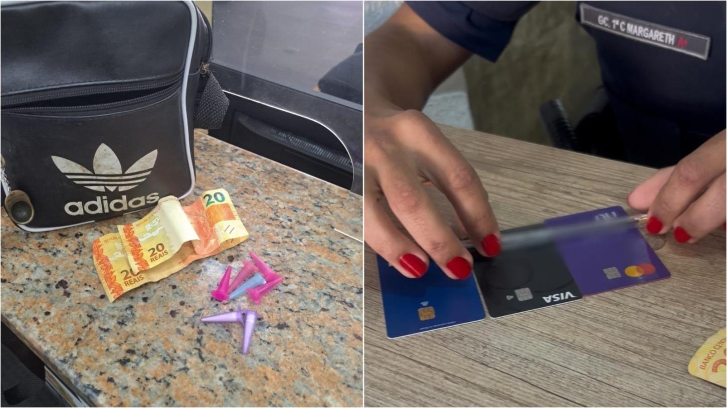 Dupla é detida pela GCM com drogas, dinheiro e cartões bancários 