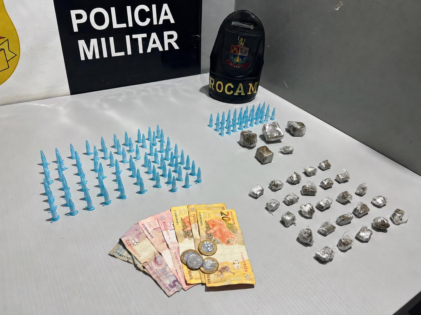 Policiais da Rocam prendem traficante no Jardim Aeroporto 