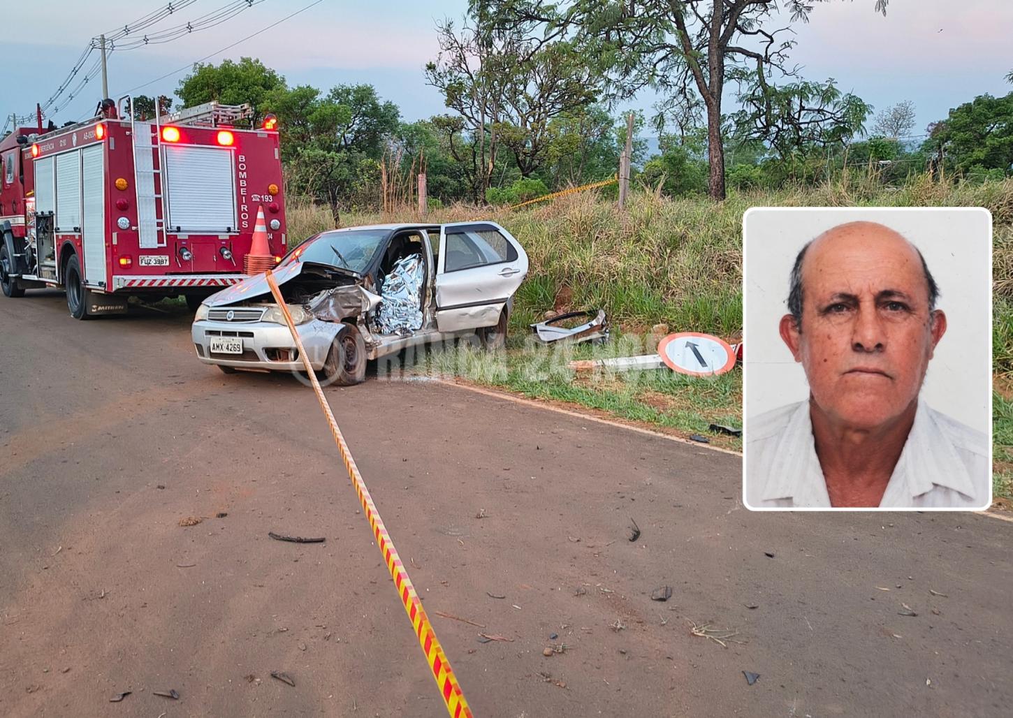 Homem de 75 anos morre em acidente de trânsito no trevo do Paiolzinho