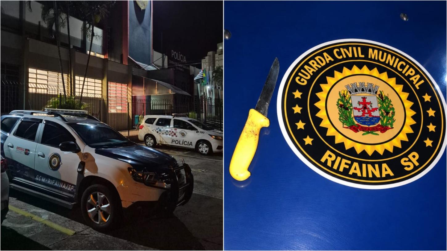 Marido é preso pela GCM após esfaquear esposa por ciúmes 