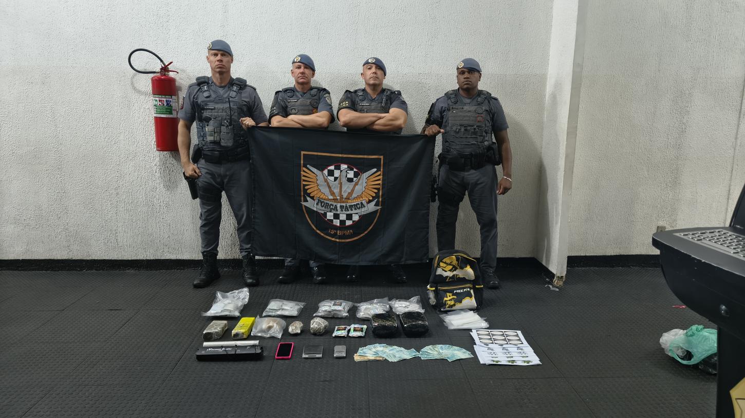Traficante é preso pela Força Tática com R$ 100 mil em drogas no Dorothéa 