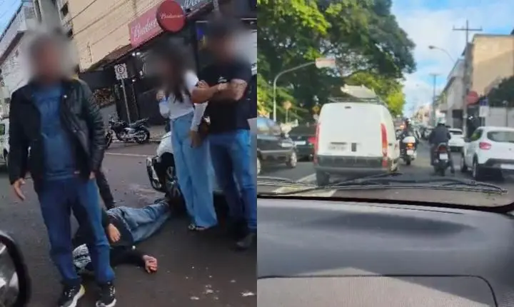 Acidente entre carro e moto deixa uma pessoa ferida na Nicácio 