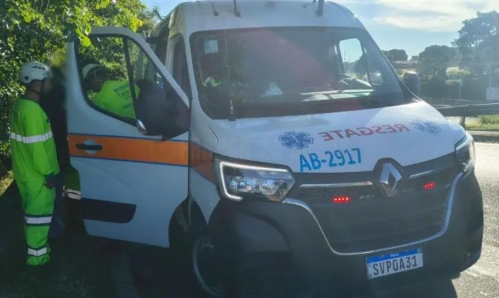 Acidente na alça de acesso do Jardim Guanabara deixa uma pessoa ferida 