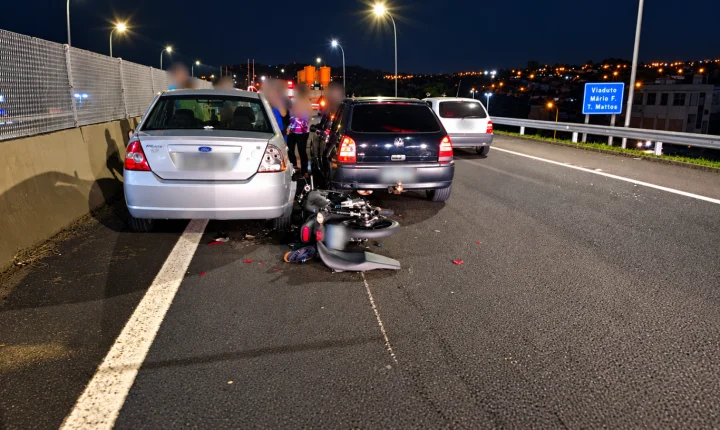 Acidente na Cândido Portinari deixa motociclistas gravemente feridos 