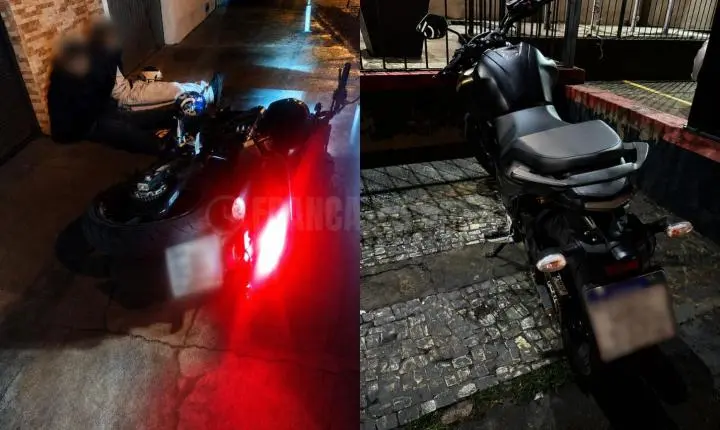 Adolescentes tentam fugir da PM, mas são detidos com moto adulterada