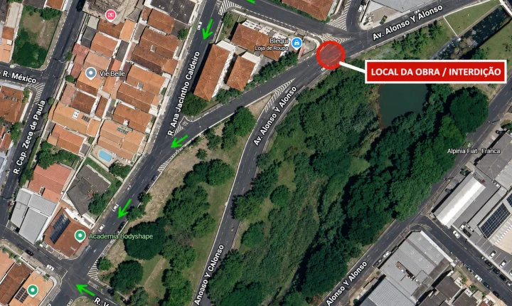 Avenida Ismael Alonso y Alonso terá trecho interditado a partir desta sexta
