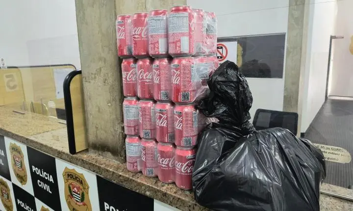 Casal furta refrigerantes em depósito, vende em mercado, e é preso pela PM