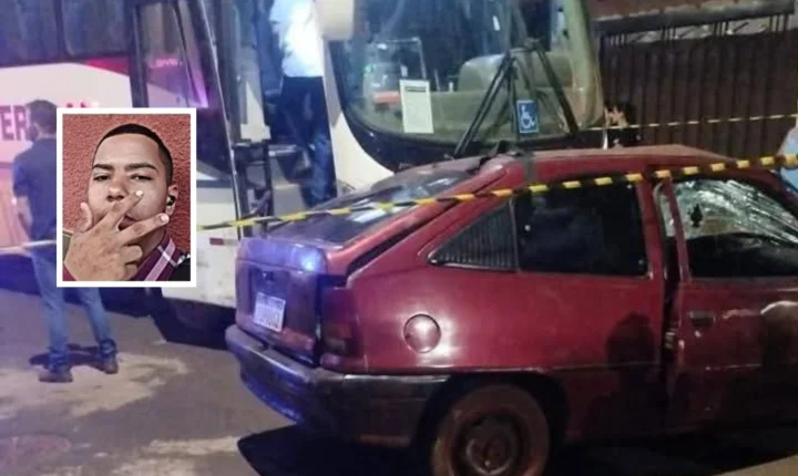 Colisão entre carro e ônibus mata jovem de 17 anos em Aramina