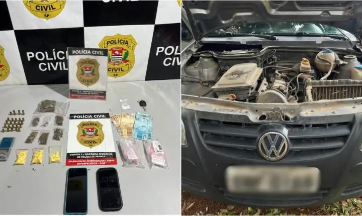 Traficante é preso após empreender fuga com veículo furtado