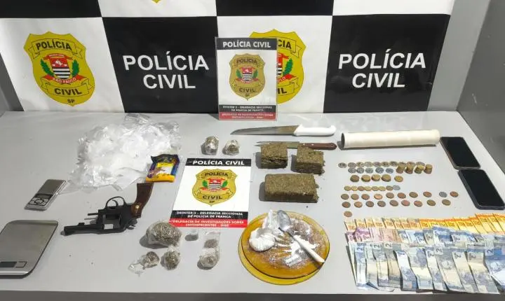 Dise desarticula dois pontos de tráfico e prende três pessoas em Franca