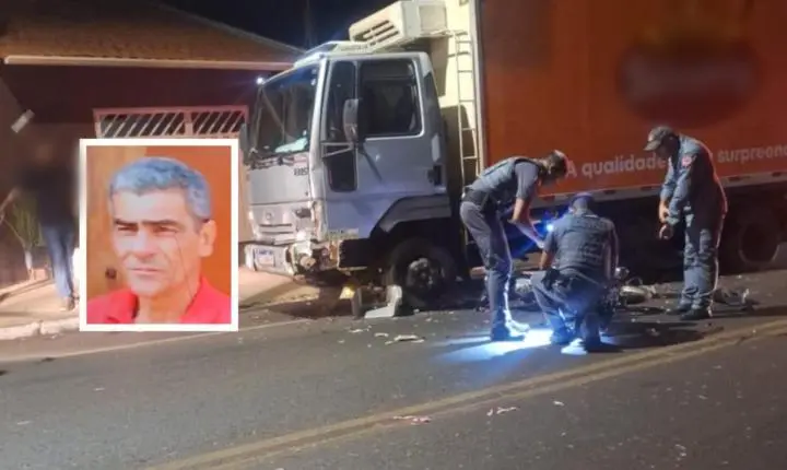 Eletricista morre após colisão entre moto e caminhão em Orlândia