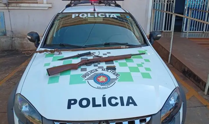 Homem é preso pela PM Ambiental por porte ilegal de arma de fogo em Guará