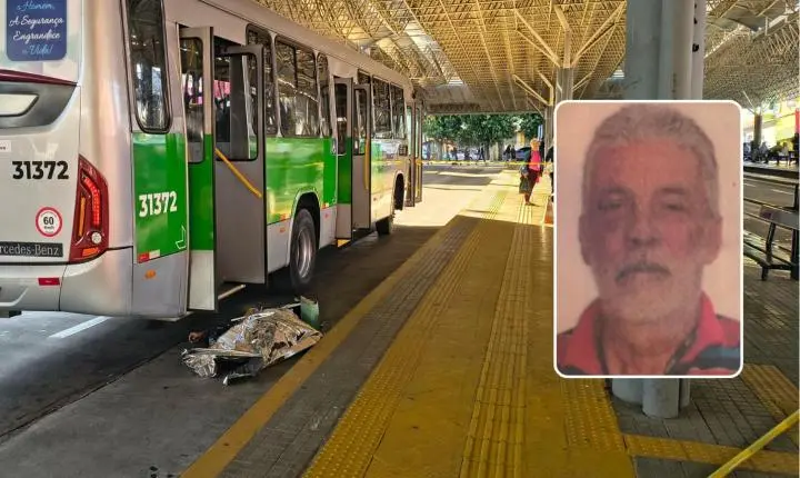 Homem morre atropelado por ônibus no terminal 