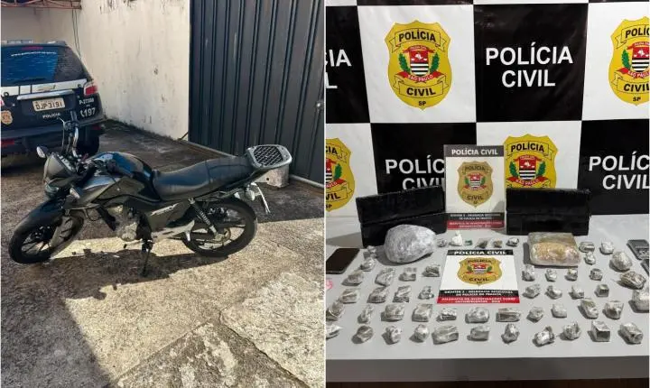 Homem que utilizava motocicleta para entregar drogas é preso pela Dise