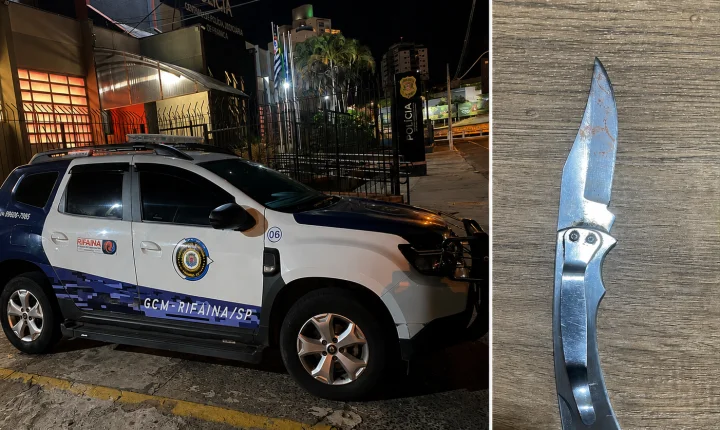 Homem tenta matar jovem com golpes de canivete e é preso em Rifaina pela GCM