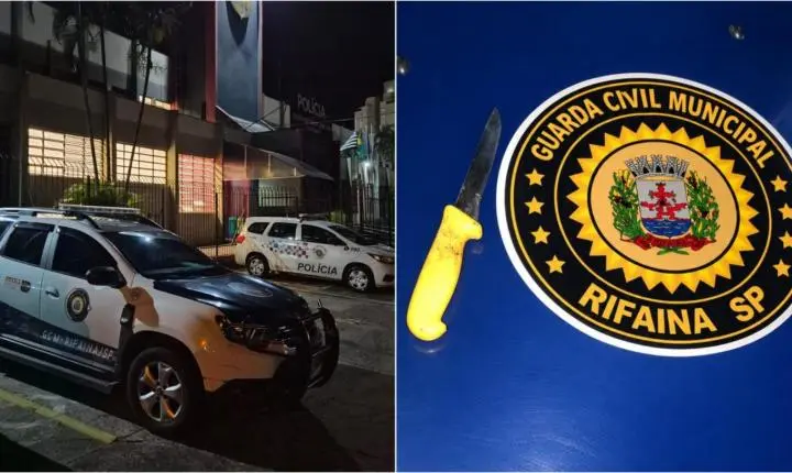 Marido é preso pela GCM após esfaquear esposa por ciúmes 