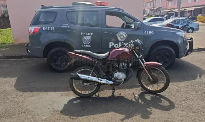 Moto furtada é recuperada pelo BAEP no condomínio Bernardino Pucci 
