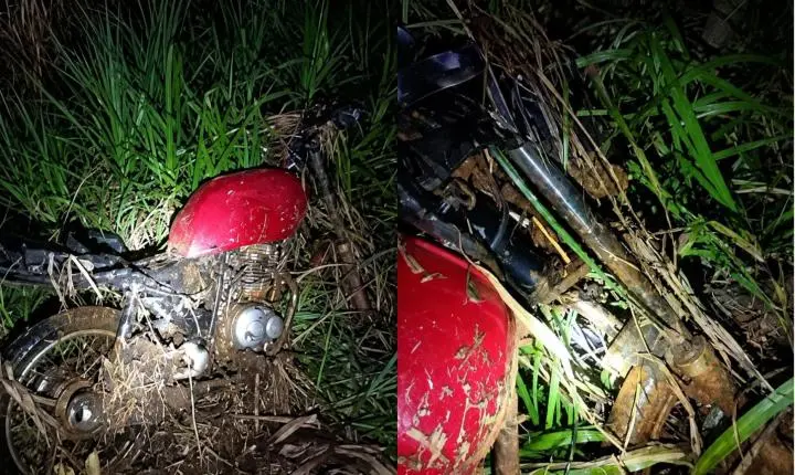 Motocicleta é encontrada pela PM em riacho em São José da Bela Vista