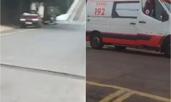 Motociclista fica ferido após cair em buraco de obra no Centro de Franca