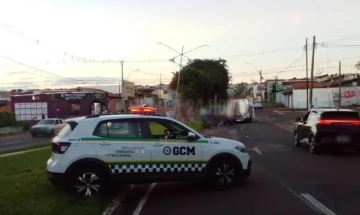 Motociclista fica ferido em acidente na avenida doutor Abrahão Brickmann