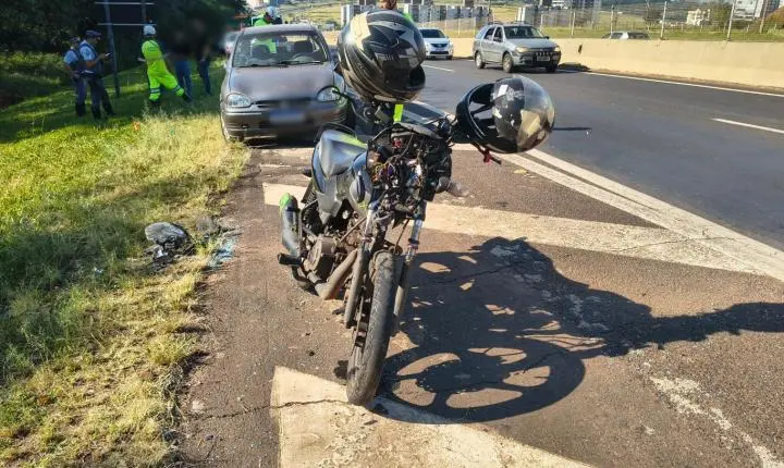Homem sofre fratura na mandíbula em acidente na rodovia Cândido Portinari