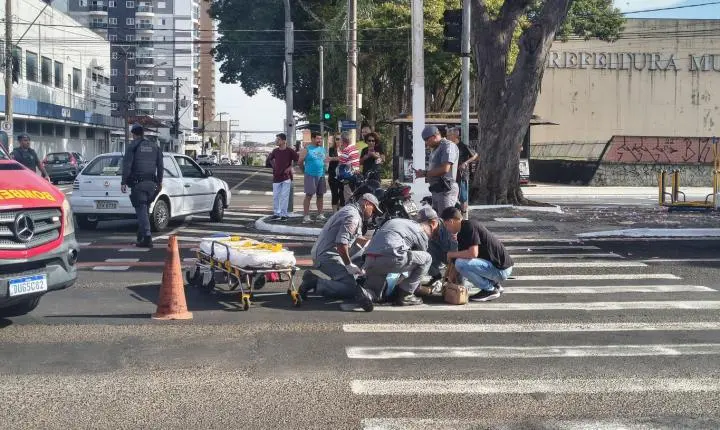 Mulher fica ferida em acidente no bairro Cidade Nova 