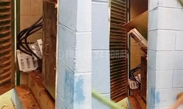 Bandidos furtam fiação elétrica de escola durante a madrugada