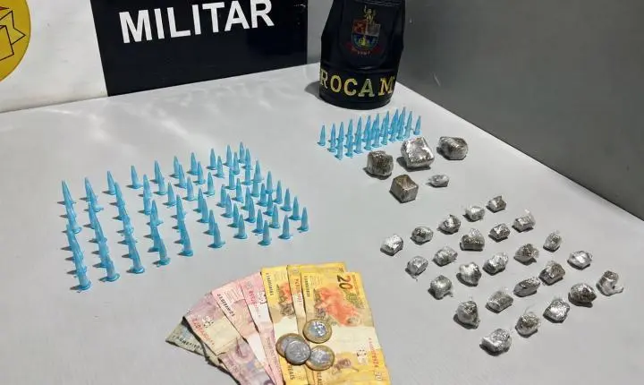 Policiais da Rocam prendem traficante no Jardim Aeroporto 