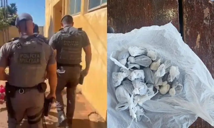 Policiais militares flagram homem com drogas em Aramina 