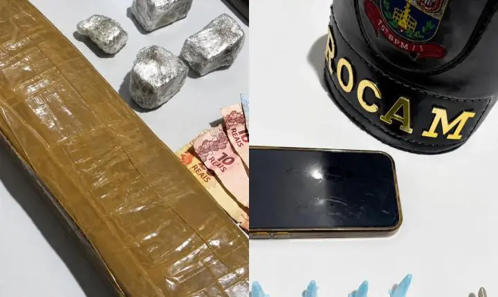 Rocam localiza tijolo de maconha em carro e prende traficante