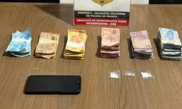 Traficante é preso pela Dise com cocaína e mais de R$ 1,4 mil em dinheiro 