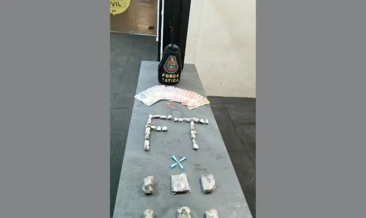 Traficante é preso por policiais da Força Tática no Jardim Aeroporto III