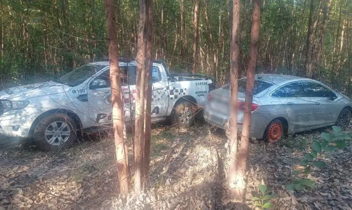 Policiais militares da Patrulha Rural recuperam carro furtado em Franca